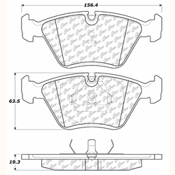 Click here to view larger image D0394 Semi-Met Disc Brake Pads: Front - BMW, Jaguar