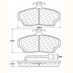 Click here to view larger image D0405 Semi-Met Disc Brake Pads: Front - Sterling