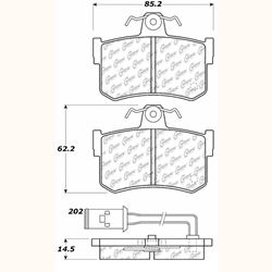 Click here to view larger image D0406 Semi-Met Disc Brake Pads: Rear - Sterling