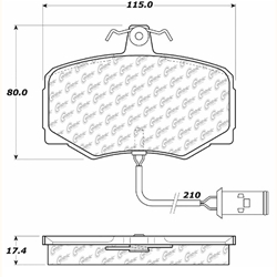 Click here to view larger image D0407F Semi-Met Disc Brake Pads: Jaguar with Female Connector