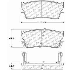 Click here to view larger image D0418 Semi-Met Disc Brake Pads: Front - Geo, Suzuki