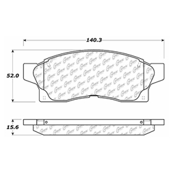 Click here to view larger image D0489 Semi-Met Disc Brake Pads: Front - Toyota