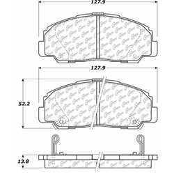 Click here to view larger image D0490 Semi-Met Disc Brake Pads: Front - Daihatsu