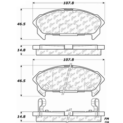 Click here to view larger image D0515 Semi-Met Disc Brake Pads: Rear - Asuna, Isuzu