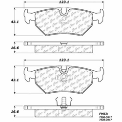 Click here to view larger image D0517A Semi-Met Disc Brake Pads: Rear - Jaguar