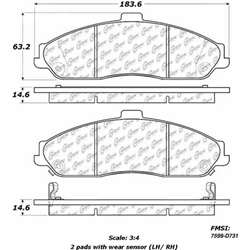 D0731 Semi-Met Disc Brake Pads: Front - Cadillac, Chevrolet, Pontiac