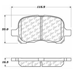 D0741 Semi-Met Disc Brake Pads: Front - Toyota