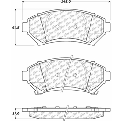 Click here to view larger image D1224 Semi-Met Disc Brake Pads: Front - Buick, Chevrolet Van