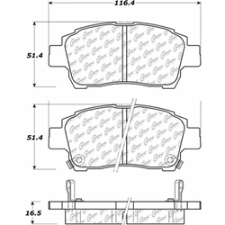 D0822 Semi-Met Disc Brake Pads: Front - Toyota