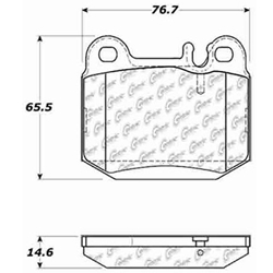 D0874 Semi-Met Disc Brake Pads: Rear - Mercedes SUV