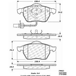 Click here to view larger image D0840B Semi-Met Disc Brake Pads: Front - Volvo