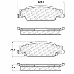 Click here to view larger image D0922 Semi-Met Disc Brake Pads: Rear - Cadillac, Pontiac