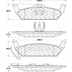 D1012 Semi-Met Disc Brake Pads: Rear - Ford Pickup, Lincoln Pickup