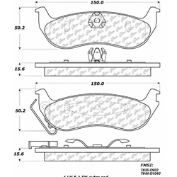 Click here to view larger image D1040 Semi-Met Disc Brake Pads: Rear - Ford, Lincoln, Mercury