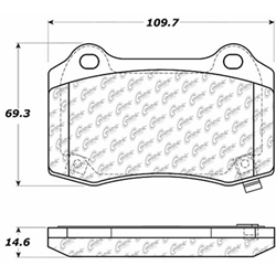 Click here to view larger image D1053 Semi-Met Disc Brake Pads: Rear - Cadillac, Chrysler, Dodge