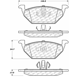Click here to view larger image D1055 Semi-Met Disc Brake Pads: Rear - Ford SUV, Mazda SUV, Mercury SUV