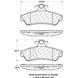 Click here to view larger image D1048 Semi-Met Disc Brake Pads: Rear - Pontiac