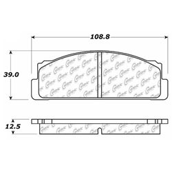 D0054B No/Low-Met Disc Brake Pads: Front - Fiat, Lancia, Yugo