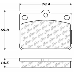 Click here to view larger image D0101 No/Low-Met Disc Brake Pads: Front - Dodge, Honda, Mazda, Plymouth