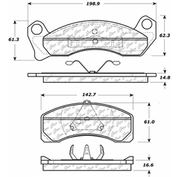 D0150 No/Low-Met Disc Brake Pads: Front - Ford, Lincoln,