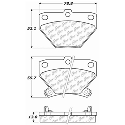 Click here to view larger image D0823 No/Low-Met Disc Brake Pads: Rear - Pontiac, Toyota