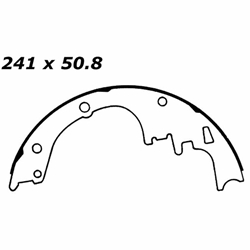 Click here to view larger image RBS 245R Relined Severe Duty Brake Shoes: 9½