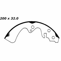 RBS 535 Relined Brake Shoes: 7.87