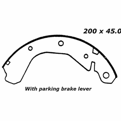 Click here to view larger image RBS 594L Relined Brake Shoes: 7.87