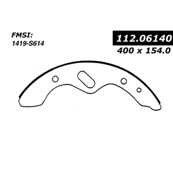 BS 614 Severe Duty Brake Shoes: UD 2600 2800 3000 CPB-12 15-3/4 in. x 6"