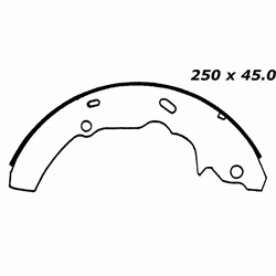 RBS 618R Relined Severe Duty Brake Shoes: 9.84
