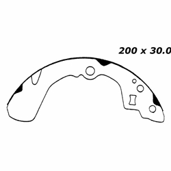 RBS 630 Relined Brake Shoes: 7.86