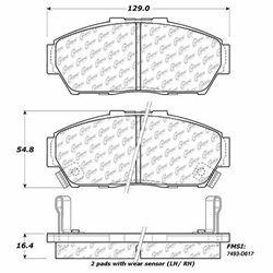 Click here to view larger image D0617 Severe Duty Disc Brake Pads: Front - Acura, Honda