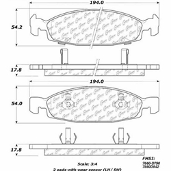 Click here to view larger image D0790 Severe Duty Disc Brake Pads: Front - Jeep SUV
