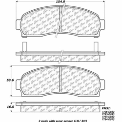 Click here to view larger image D0833 Severe Duty Disc Brake Pads: Front - Ford Pickup, SUV, Mazda Pickup, Mercury SUV