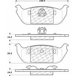 Click here to view larger image D0952 Severe Duty Disc Brake Pads: Rear - Lincoln