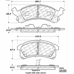 D0506 Heavy Duty Brake Pad - Buick, Chevy, Nissan, Oldsmobile, Pontiac