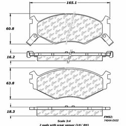 Click here to view larger image D0522 Heavy Duty Brake Pad - Chrysler, Dodge, Plymouth