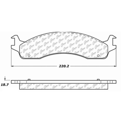 D0655 Heavy Duty Brake Pad - Dodge, Ford