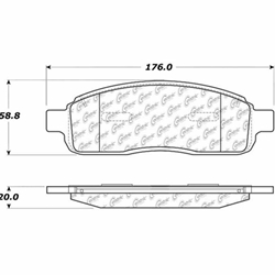Click here to view larger image D1011S Heavy Duty Brake Pad - Ford, Lincoln