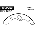 BS 604 Severe Duty Brake Shoes: Rear - GM Isuzu UD CLE87 rear axle with Air Actuated Emergency Brake - 14.6 in. x 5.3 in.