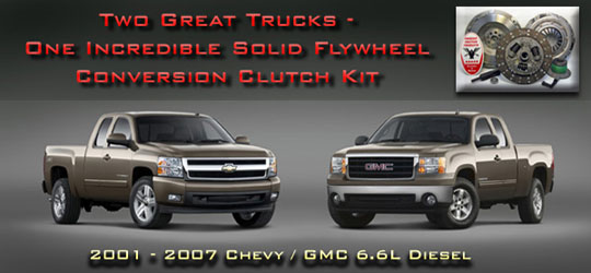 Heavy Duty clutch Kits for GM 6.6L Diesel Trucks from Phoenix Friction Products.