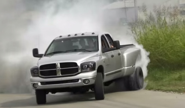 Diesel truck burnout