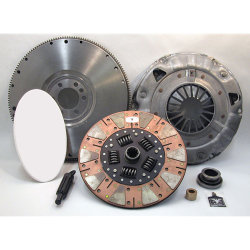 04-049iFA.2DF Stage 2 Dual Friction Clutch Kit with Flywheel: Bel Air Biscayne Cutlass 442 Impala C10 C20 C30 C1500 C2500 C3500 Grand Prix GTO - 11 in.