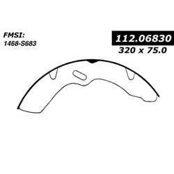 BS 683 Severe Duty Brake Shoes: 12.6 in. x 2.95 in.