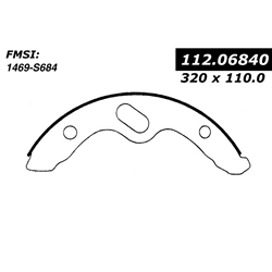 BS 684 Severe Duty Brake Shoes: 12.6 in. x 4.32 in.