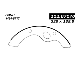 BS 717 Severe Duty Brake Shoes: Rear - UD 1800 2000 2300 with Air Actuated Rear Emergency Brake 12.6 in. x 5.31 in.