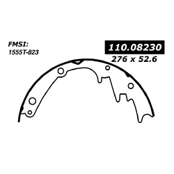 BS 823 Parking Brake: Chevrolet, Isuzu, GMC, Workhorse - 10.86 in. x 1.97 in.