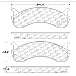 XLD0786ASK Extended Life Disc Pad Set: Front and Rear - Freightliner, International, Workhorse