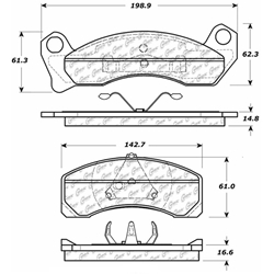 D346 Heavy Duty High Heat Extended Life Disc Brake Pad Set - Ford, Lincoln, Mercury