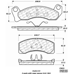 D431 Heavy Duty High Heat Extended Life Disc Brake Pad Set - Ford, Lincoln, Mercury